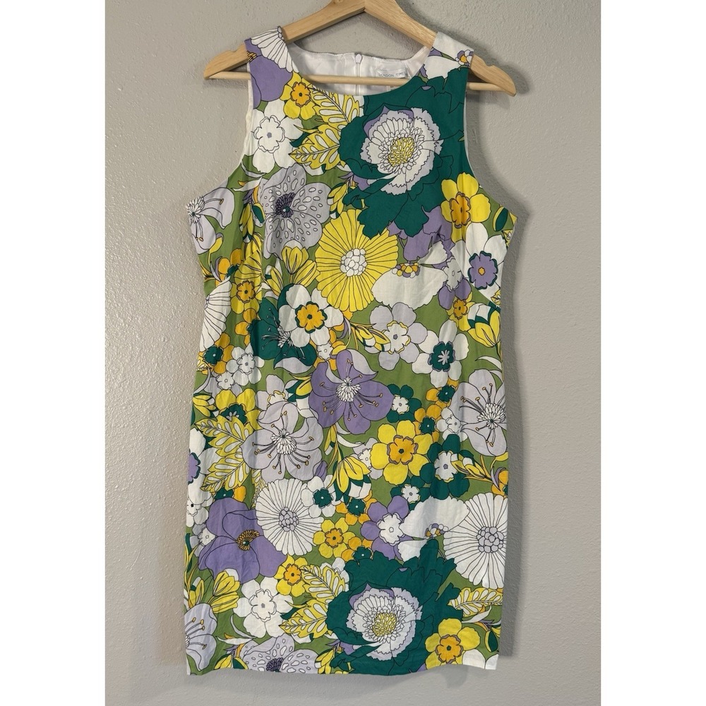 London Times Retro Mod Dress Size 14 Cotton Blend